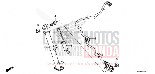BEQUILLE LATERALE CBR500RAK de 2019